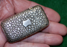 Antique American Coin Silver Matchbox c.1850's picture