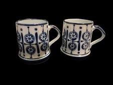 Vintage C.J.Peterson Nordic Mug Cup Hand Painted Cobalt Blue Japan picture