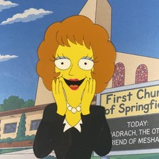 The Simpsons Animation Cel Art Background Vintage Cartoons FLANDERS  I14 picture