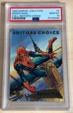 1998 Marvel Creators Collection Editor's Choice 💎 SPIDER-MAN 💎 PSA 10 💎 POP 5 picture