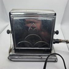 1935 GE Hotpoint 119T38 Art Deco Chrome Flip Door Electric Toaster Antique picture