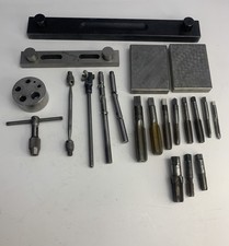 Machinist Junk Drawer Lot Mix Tools Taps Block T Handle Sine Bar Assorted 21 Pc picture