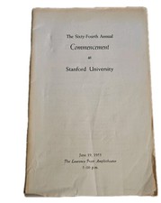 Stanford University Commencement Program 1955 Lawrence Frost Amphitheater picture