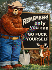 The Bear Adult  Metal Sign 9