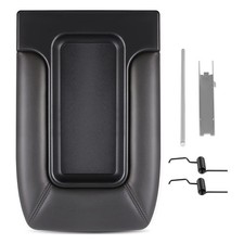 SCITOO Center Console Lid fit for 1999-2007 For Chevy Silverado Dark Grey picture