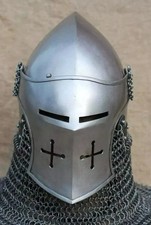 Custom SCA HNB 16 Gauge Viking helmet Steel Combat Bascinet Griffon Helmet picture