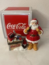 Midwest of Cannon Falls PHB Porcelain Hinged Box:  Coca-Cola Santa w/Toy Box picture