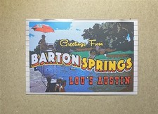 New postcard 4x6 Greetings from Barton Springs Mural Austin Texas picture