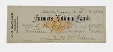 1900 Bank Check: Farmers National Bank, Ashtabula, OH - L.H. Fobes picture