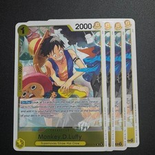 4x Monkey.D. Luffy OP10-111 Foil  - One Piece TCG English Playset R CHOPPER picture