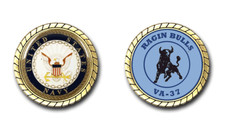 VA-37 Ragin Bulls US Navy Squadron Challenge Coin Officially Licensed picture