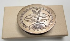 Gorham Sterling Silver MMA Engraved Trinket, Pill, Snuff, Patch Box picture