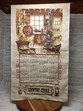 Vintage Linen Calendar Towel Country Store 1981 Dish Wall Hanging  MCM Rustic picture