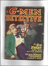 Vintage G-Men Detective Pulp Magazine July 1948 The Big Break Golden Age Crime picture