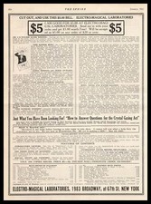 1922 Electro Magical Labs New York Mind Reading Magic Tricks Vintage Print Ad picture