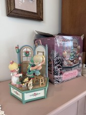 Enesco Precious Moments 'Happy Holidays To You' Musical Lighted Figurine Box picture