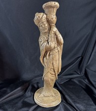 Vintage Style Artistan Hand carved Wise Man Candle Holder  picture