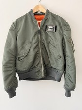 Vintage 1973 USAF MA-1 Flight Jacket Vietnam Bomber Reversible Named Patched 70s picture