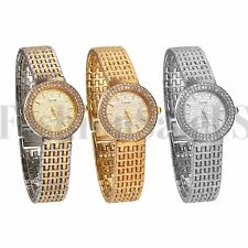 Womens Luxury Rhinestone Dial Alloy Band Analog Quartz Wrist Watch Wristwatches picture