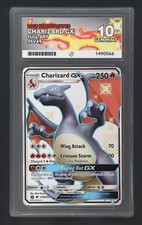 Pokemon Charizard GX Full Art #SV49 ACE 10 Hidden Fates - PERFECT SUBS 💎  picture