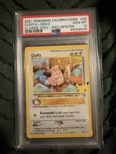 Pokémon 2021 Celebrations Cleffa Holo PSA 10 Classic Collection Neo Genesis #20 picture
