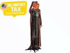 6 Ft Standing Animated Evil Pumpkin Man Halloween Prop Decoration Haunted House picture