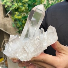 710g Natural Clear White Quartz Crystal Cluster Rough Healing Specimen picture