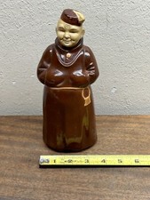 Vintage Earthenware Figural Decanter ~ Cortendorf Monk w/Cap w/Tassel ~ Germany picture