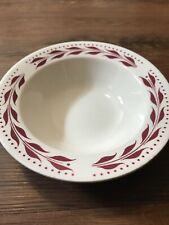HOMER LAUGHLIN USA RED HEMLOCK 6” bowl soup salad  dinnerware red leaf VINTAGE picture
