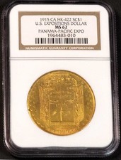 1915 HK-422  : U.S. Expositions Dollar at Panama-Pacific Exposition :  NGC MS 62 picture