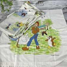 Vintage 2pc Duvet Cover & Pillowcase Full 1982 Merchandising Muchen Farmer Boy picture