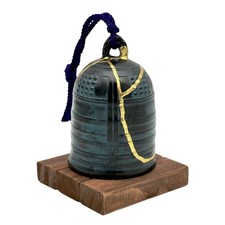 Kintsugi Dorei Bell Japanese Folk Art Clay Earthenware Gold Crack Growth Gift picture