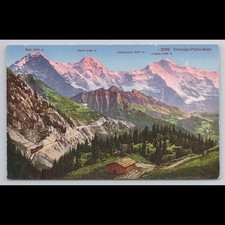 Vintage Mountain Switzerland Postcard Schynige Platte Bahn Unposted Scenic View picture