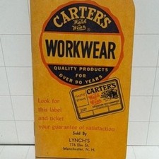 Vintage Carter's Workwear Advertising Promotional Booklet picture