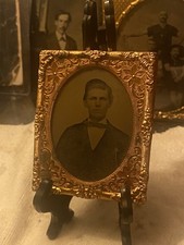 c.1860s 9th Plate Handsome Young Man Ambrotype Civil War Era picture