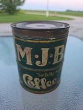 Vintage MJB Coffee Tin Can With Lid Nice Condition picture
