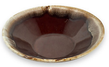 Hull or McCoy Pottery Brown Drip Glaze USA Serving Bowl 8.5