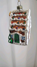 Thomas Pacconi Museum Series Gingerbread House Glass Christmas Ornament Vintage picture