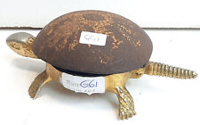 Vintage BOJ Eibar Spain Turtle tortoise Windup Desk Hotel Bell Damascene design picture