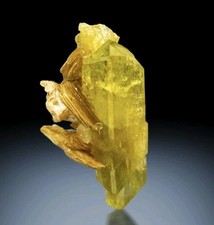 Brazilianite Gemmy Crystal With Mica Having Good Luster & Nice Growth -Brazil picture