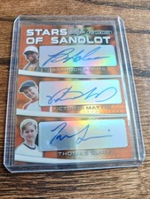 2019 Leaf Metal Pop Century Stars Of Sandlot 6 AUTOS 5/10 Leopardi Adams Guiry picture