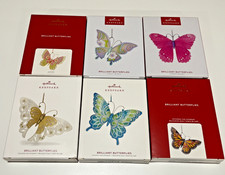 Hallmark Keepsake Brilliant Butterflies Ornaments Lot 2018-2023 Series #2-#7 NIB picture