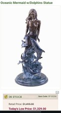 Judith of The Sea Brass Mermaid Statue Sculpture Home Decor picture
