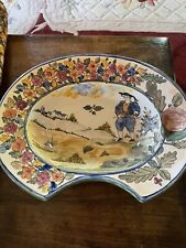 antique french 1800 shaving dish hand painted picture