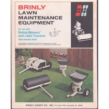 Vintage Brinly Lawn Maintenance Equipment Brochure Riding Mower Attachments picture
