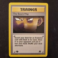 Pokemon Cards: Team Rocket 1st Edition Uncommon: The Boss's Way 73/82 picture
