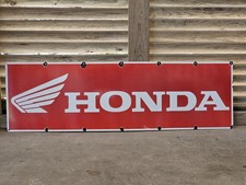 GIANT VINTAGE ORIGINAL  HONDA PORCELAIN SIGN 60