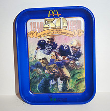 Vtg Akron Zips Rubber Bowl 50th Anniversary McDonalds Metal Tray picture