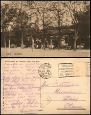 Cartolina Venice Venezia Lido di Venezia, Ristorante al Teatro 1924 picture