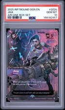 2025 RIFTBOUND: LEAGUE OF LEGENDS OGN-ORIGINS ARCANE BOX SET JINX - REBEL PSA 10 picture